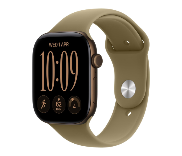 Apple Watch 12 46/Ciemny brąz Alu/Oliwkowy Pasek S/M 5G - 1594074 - zdjęcie